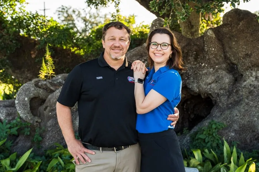 Travis and Bridget Hargrave, owners of Hargrave's Plumbing